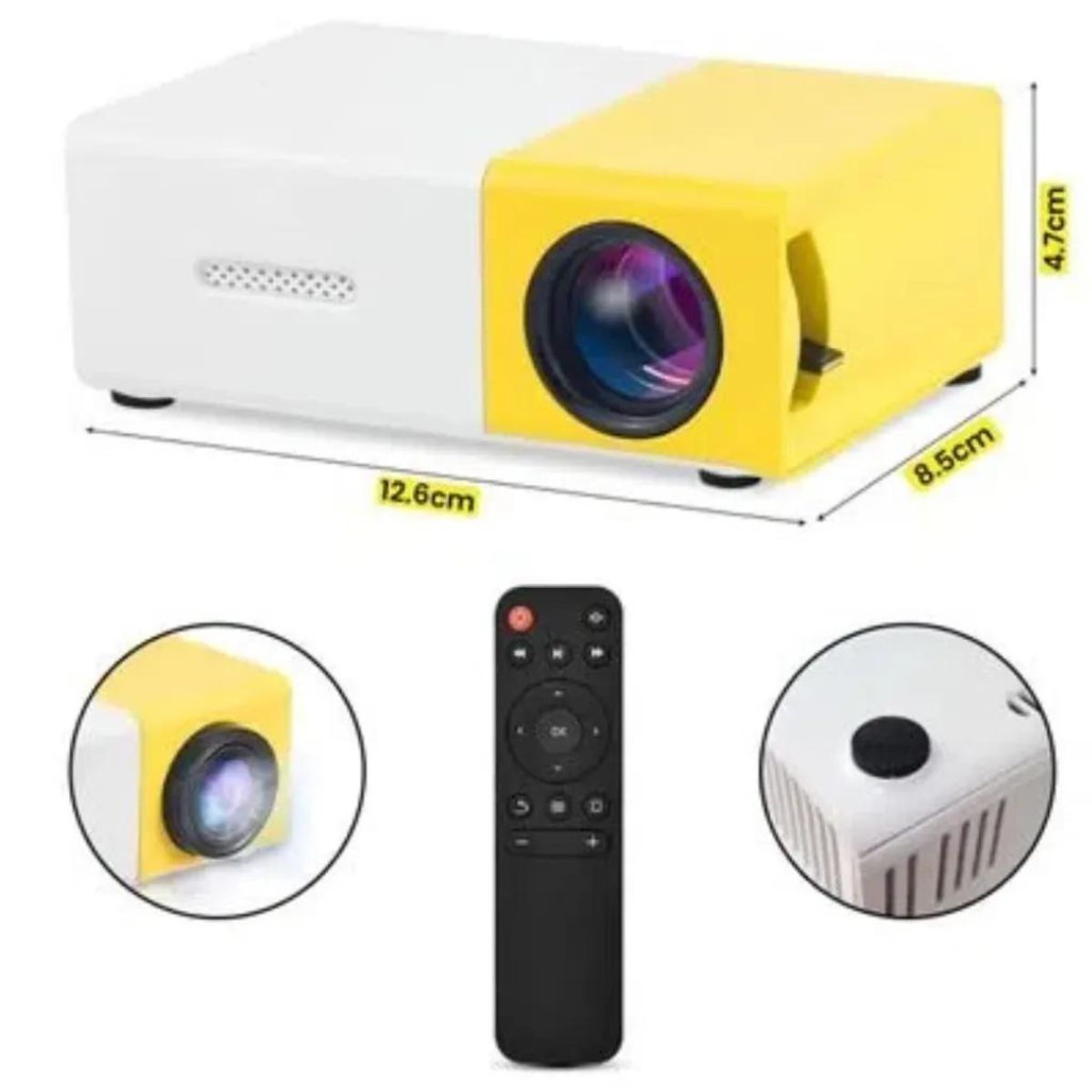 OEM - Mini Proyector Portátil Led con Entrada usb