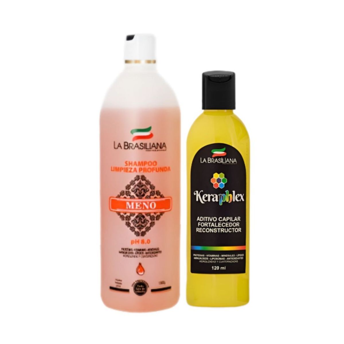 LA BRASILIANA - Shampoo Antiresiduos MENO + Aditivo Capilar Keraplex La Brasiliana