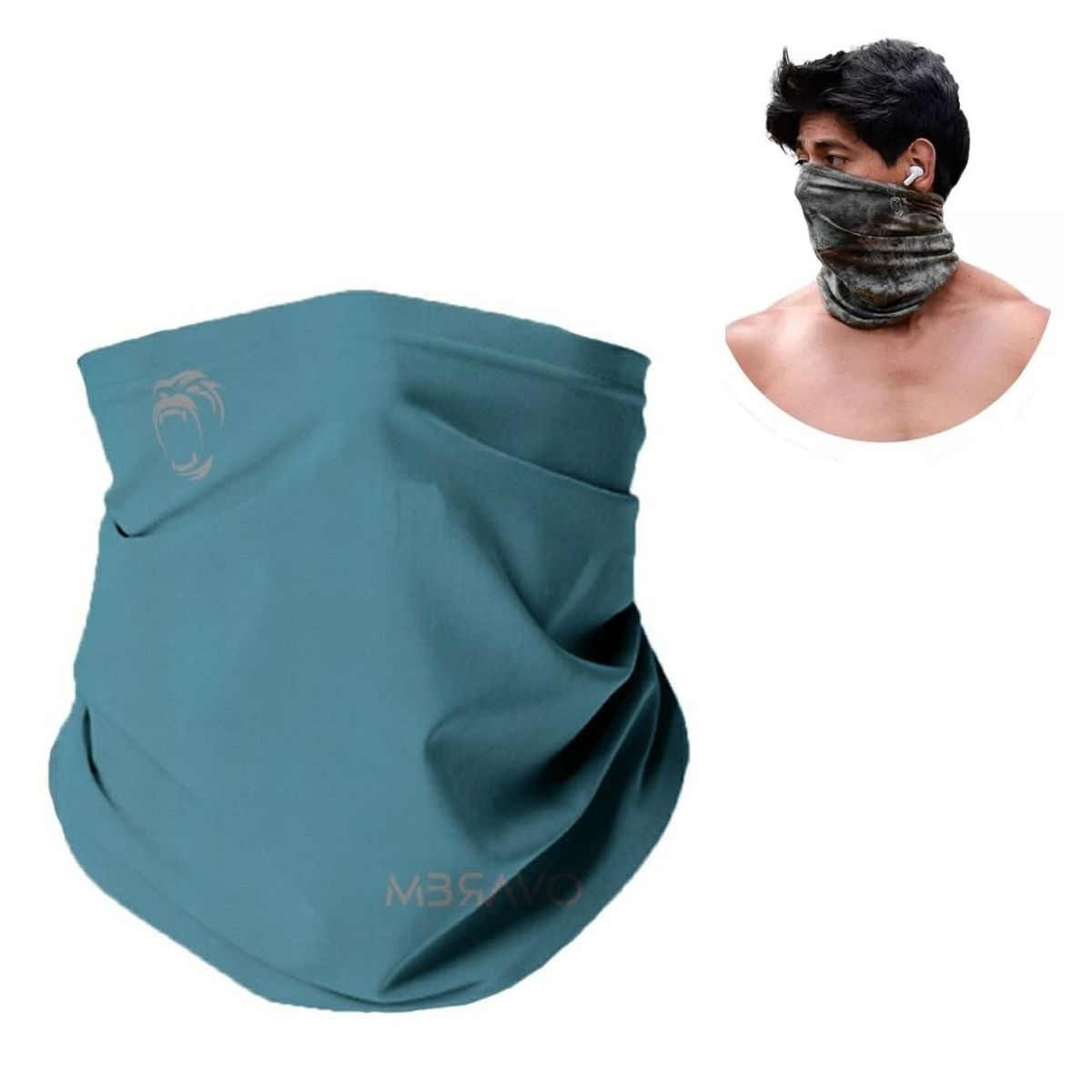 GENERICO - CUELLERA BANDANA TUBULAR DEPORTIVA ANTIALERGICA CEMENTO