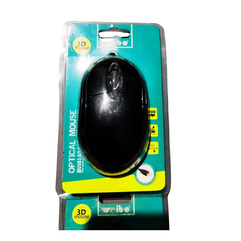 WEIBO - Mouse  alambrico, USB 1000 dpi  Para Laptops y Computadoras