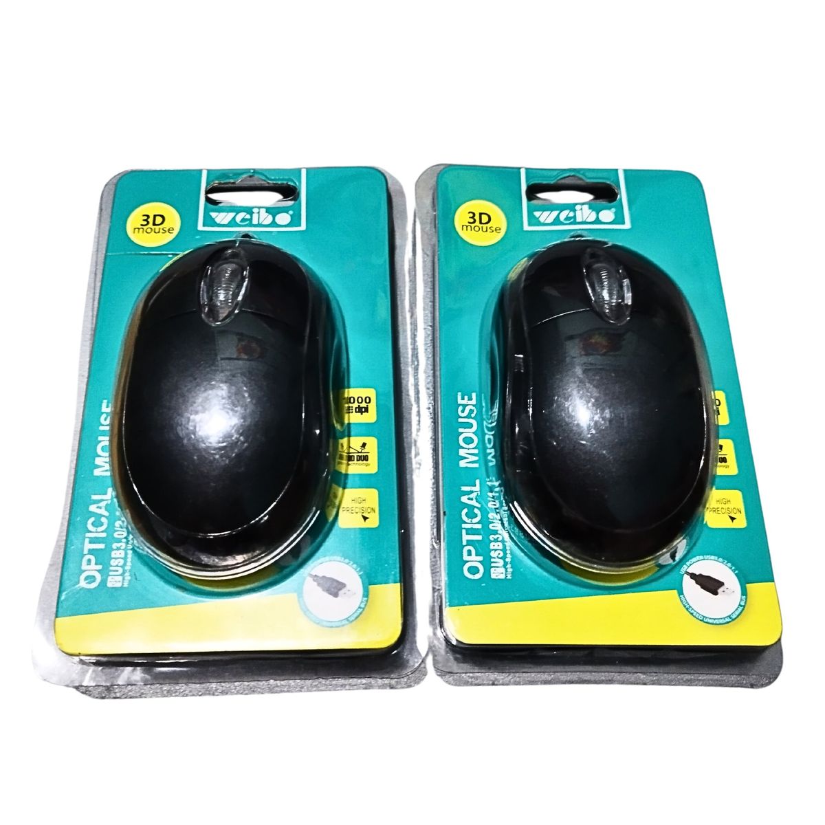 WEIBO - Mouse  alambrico, USB 1000 dpi  Para Laptops y Computadoras