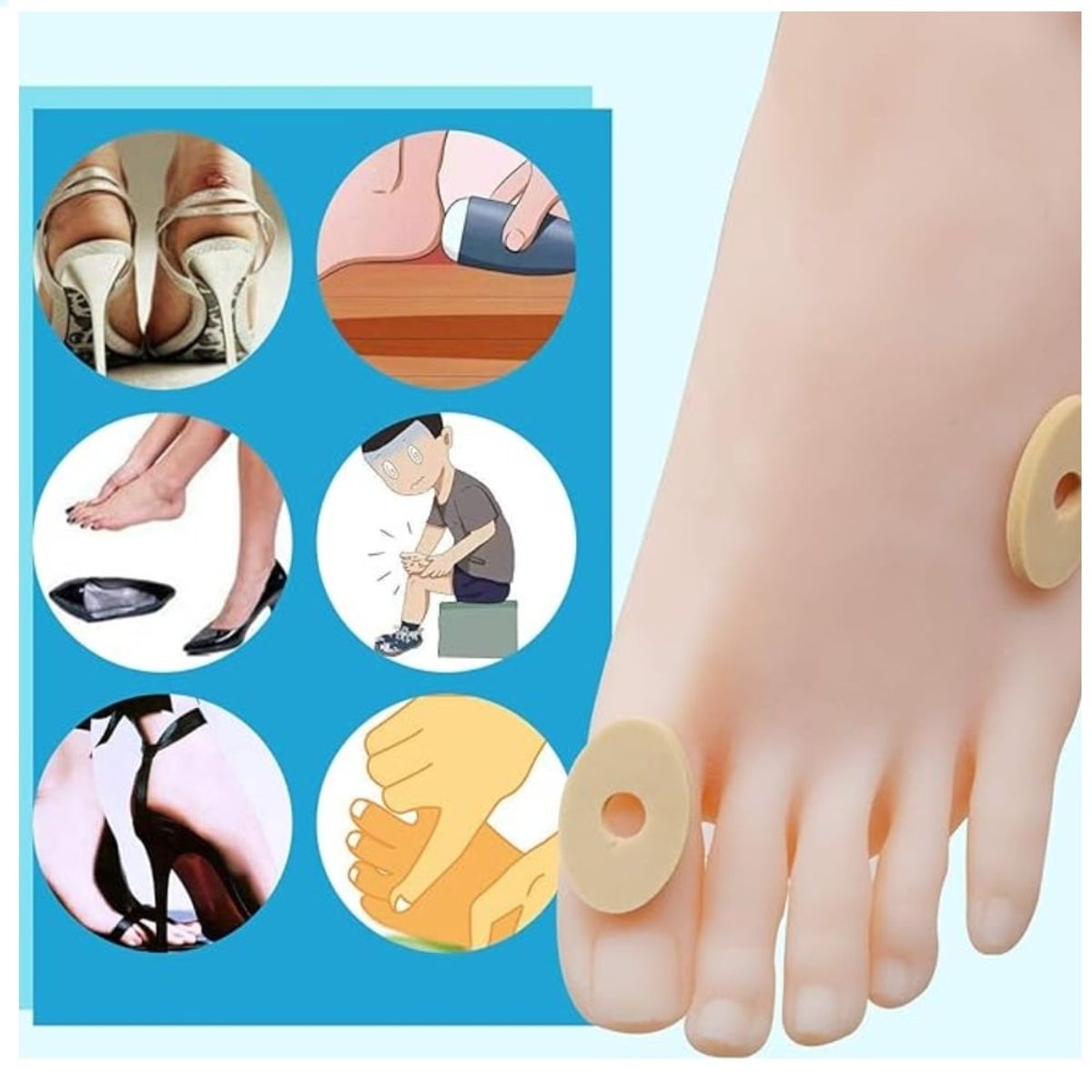 GENERICO - Almohadilla adhesiva  protector para callao juanetes Espuma