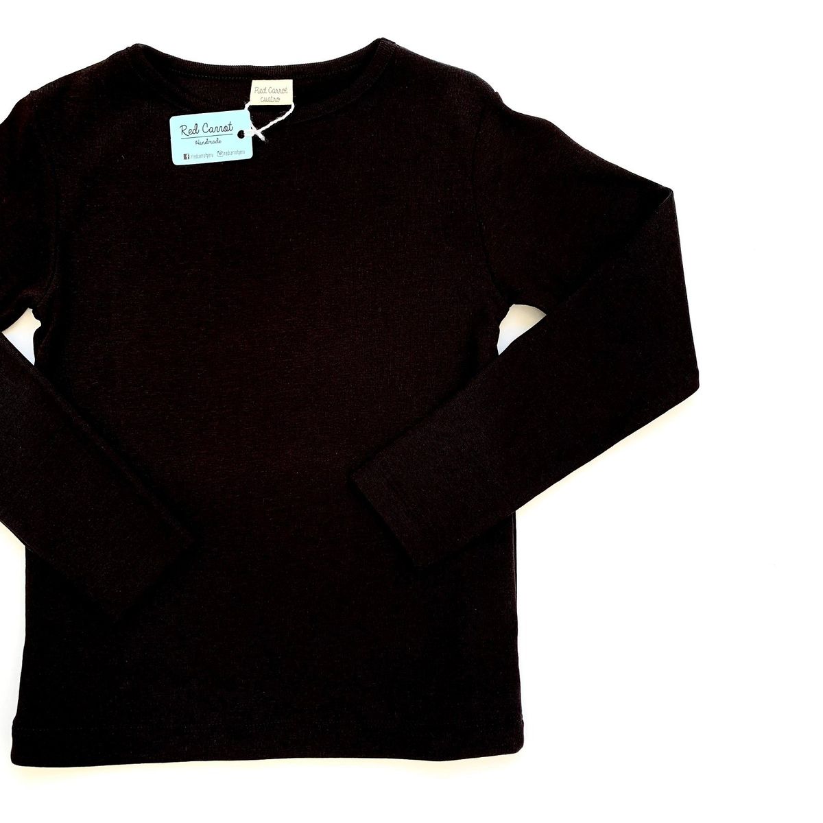 RED CARROT - Polo unisex niño manga larga algodon negro