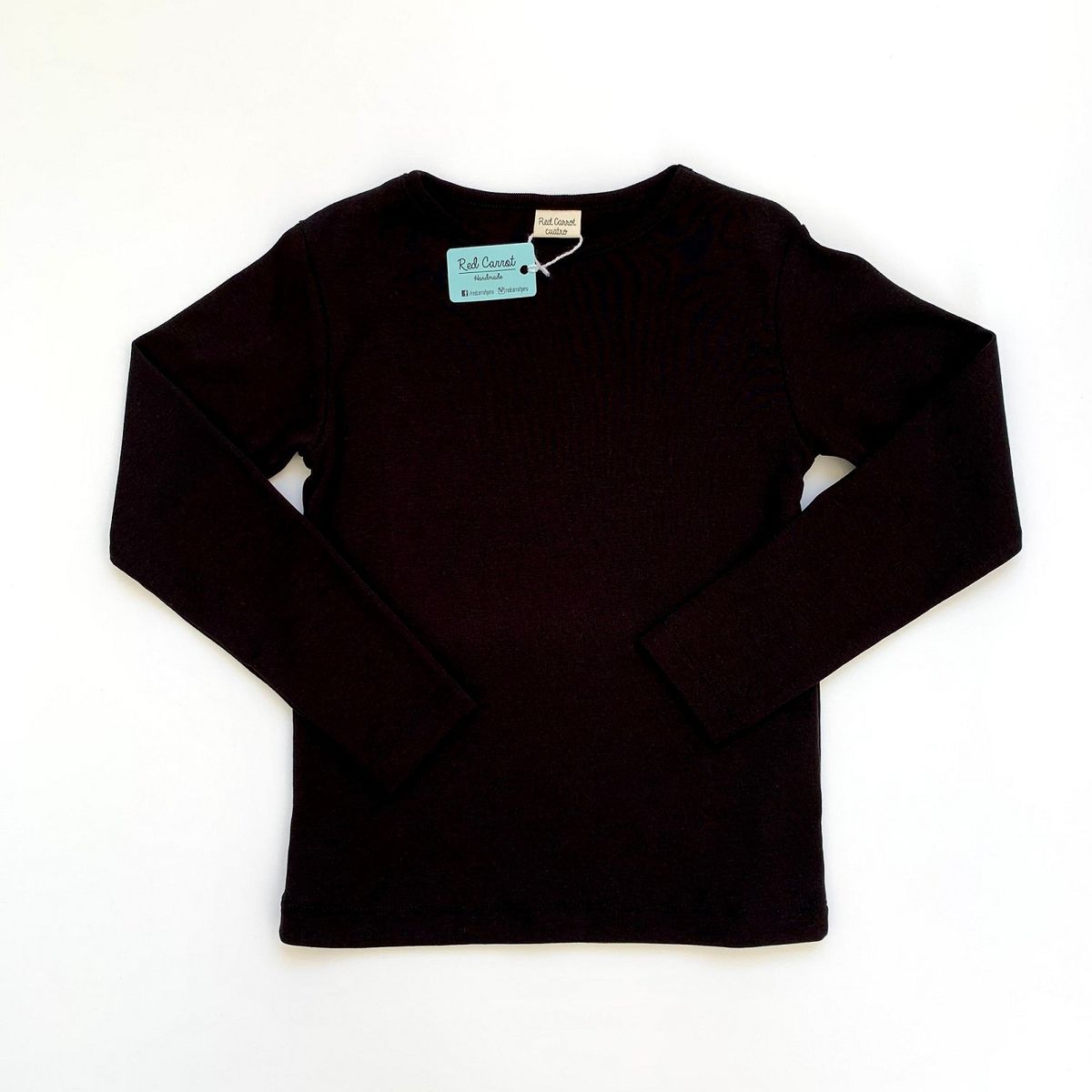 RED CARROT - Polo unisex niño manga larga algodon negro