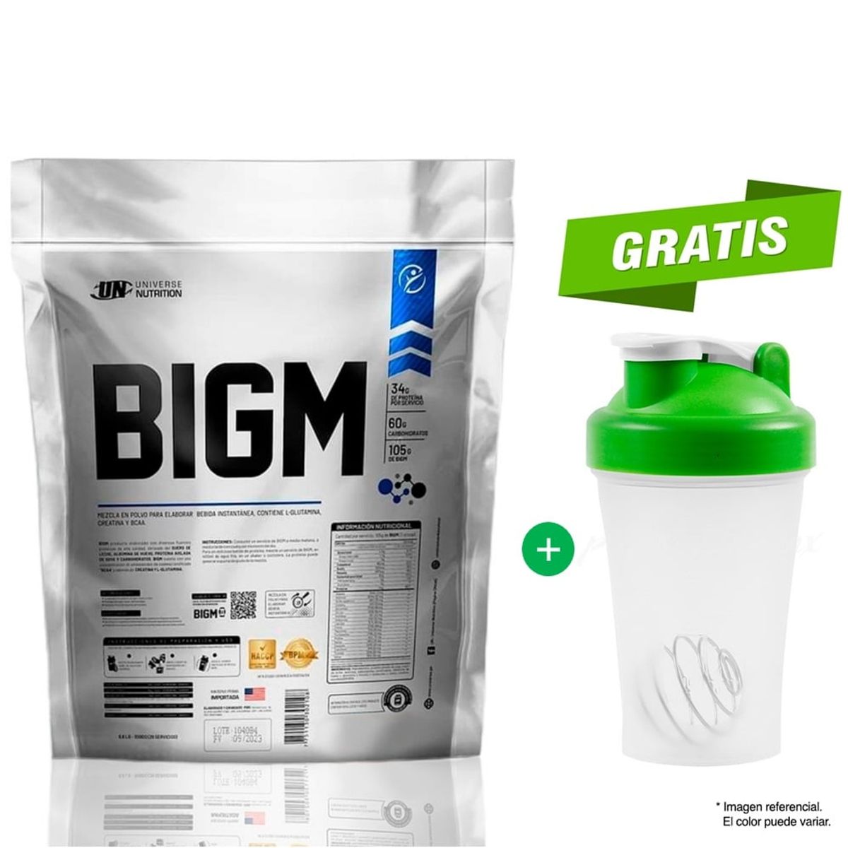 Universe Nutrition - BIGM SUERO DE LECHE 3 KG VAINILLA + SHAKER