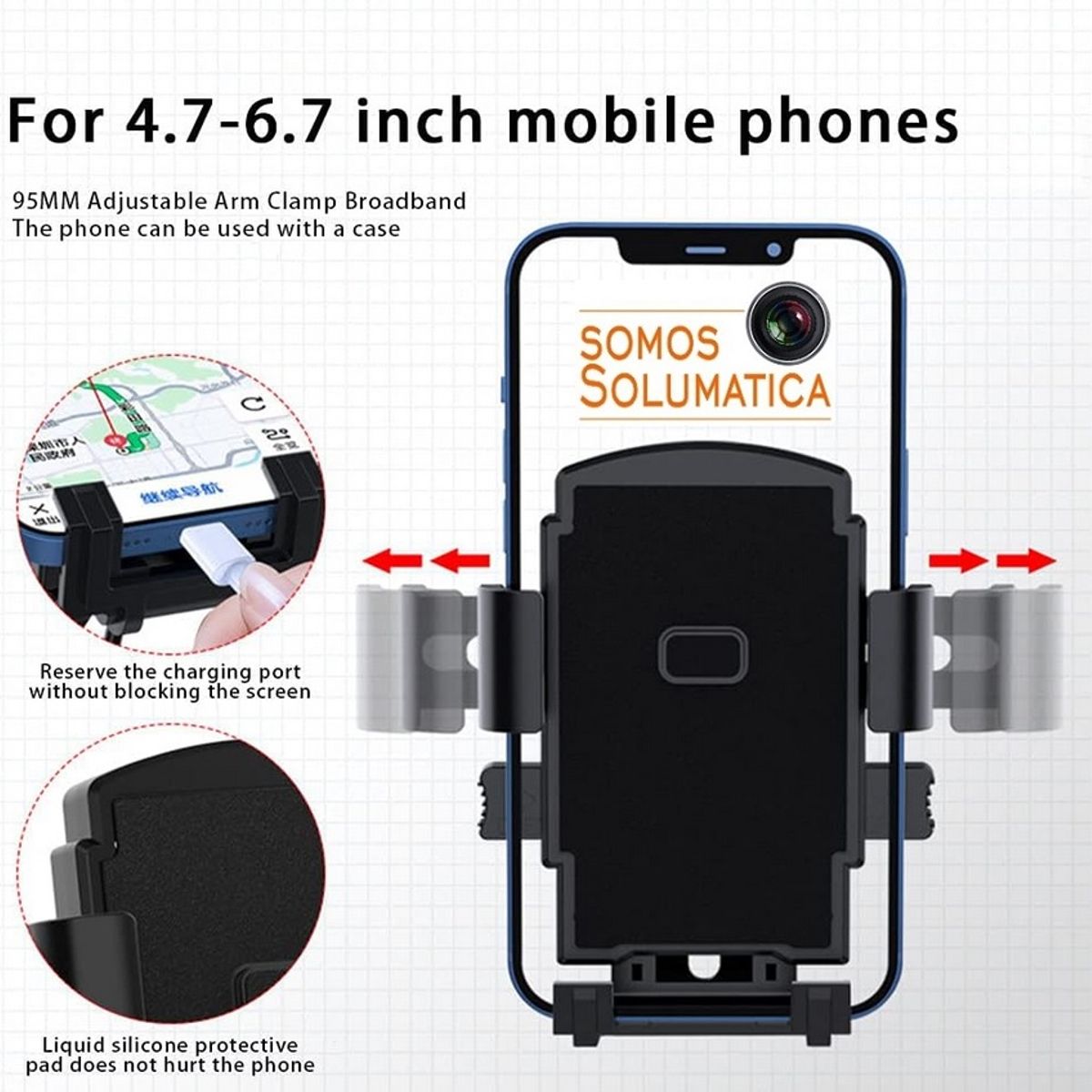 GENERICO - Soporte Para Celular - Holder Universal - Bicicleta Moto Dexbo