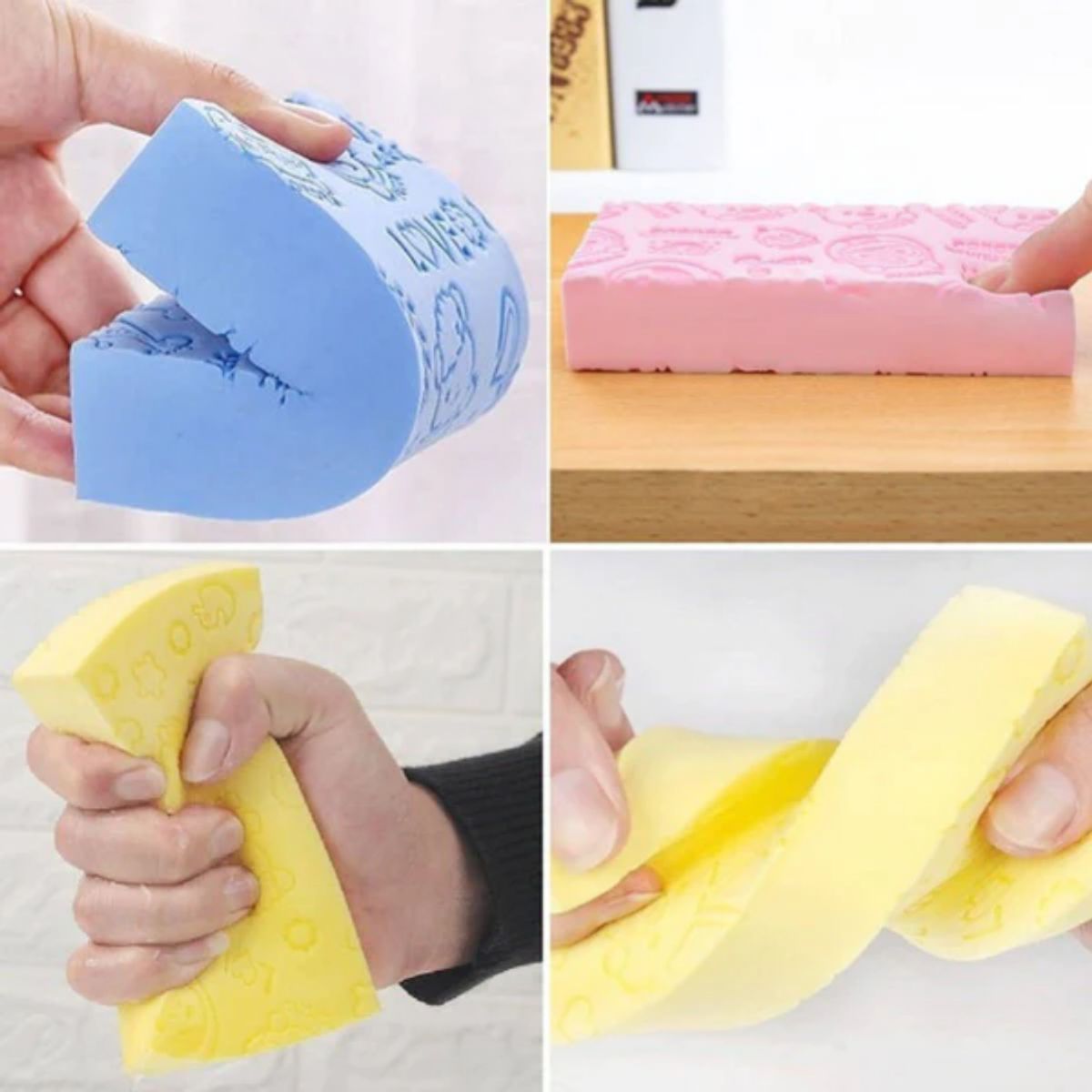 GENERICO - Pack de 3 Esponja Exfoliante Corporal de Baño - Color Variado