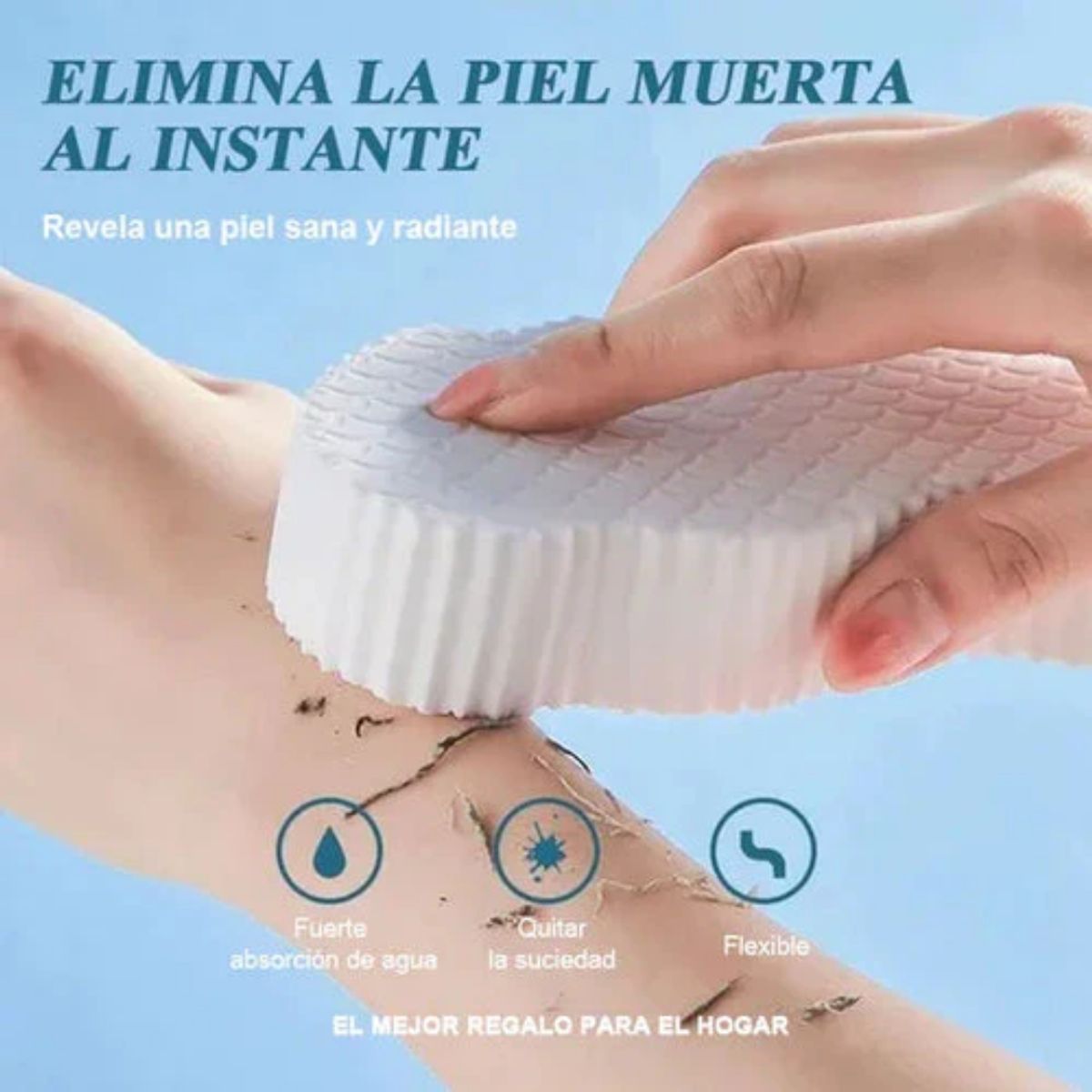 GENERICO - Pack de 3 Esponja Exfoliante Corporal de Baño - Color Variado