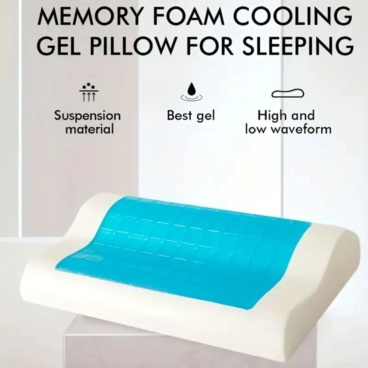 GENERICO - Almohada Ortopédica  Memory Foam Espuma Viscoelástica Sueño Genieka.