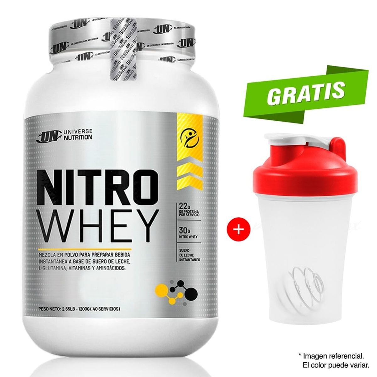 UNIVERSE NUTRITION - Proteina Suero De Leche Nitro Whey UN 1.1 Kg Cookies and Cream