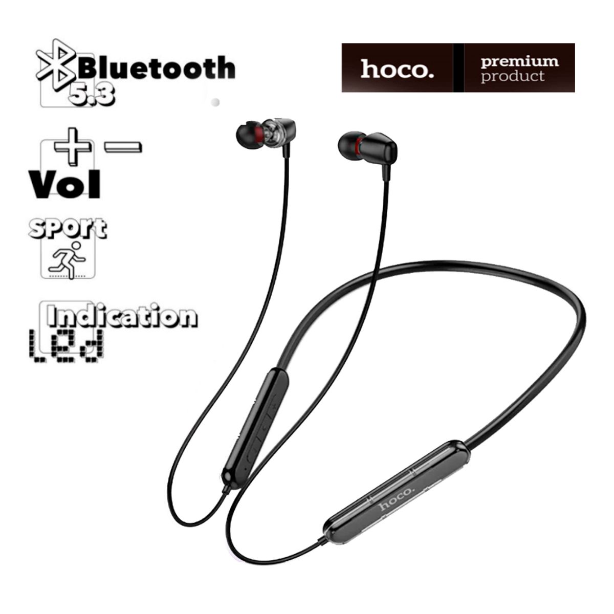 HOCO - Audífonos Bluetooth 5.3 Auriculares Deportivos con Micrófono Hoco ES65