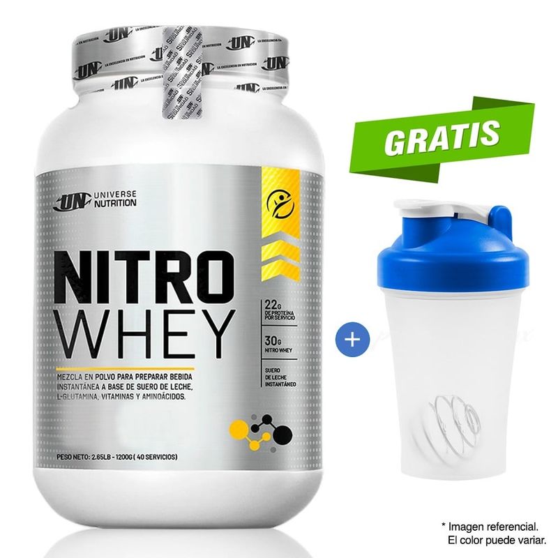 UNIVERSE NUTRITION - NITRO WHEY 1.1 KG COOKIES AND CREAM MÁS SHAKER