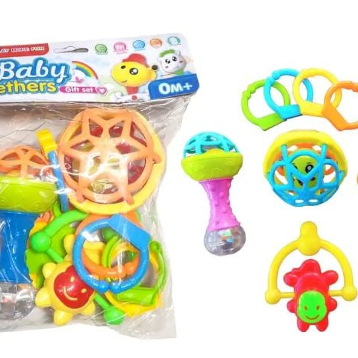 GENERICO - Pack Sonaja Maraca Silicona 4 Piezas Para Bebé