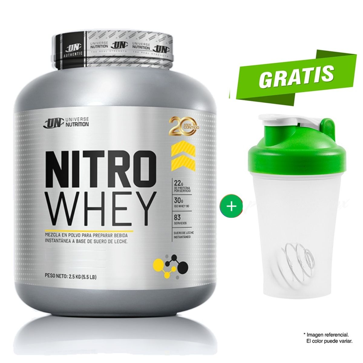 UNIVERSE NUTRITION - NITRO WHEY 2.5 KG PROTEINA SUERO DE LECHE VAINILLA