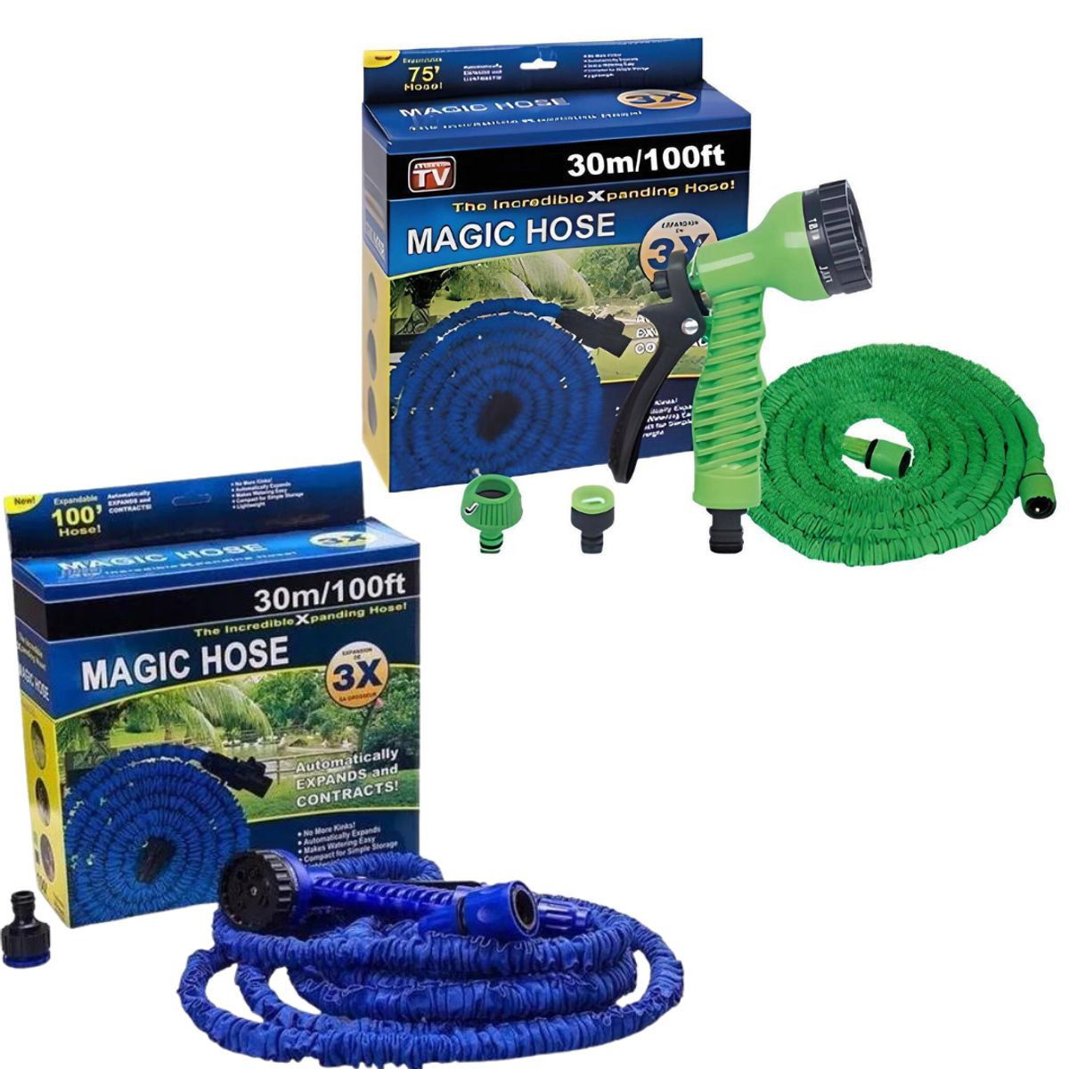 GENERICO - Manguera Multiusos Expandible con Accesorios hasta 30 Metros