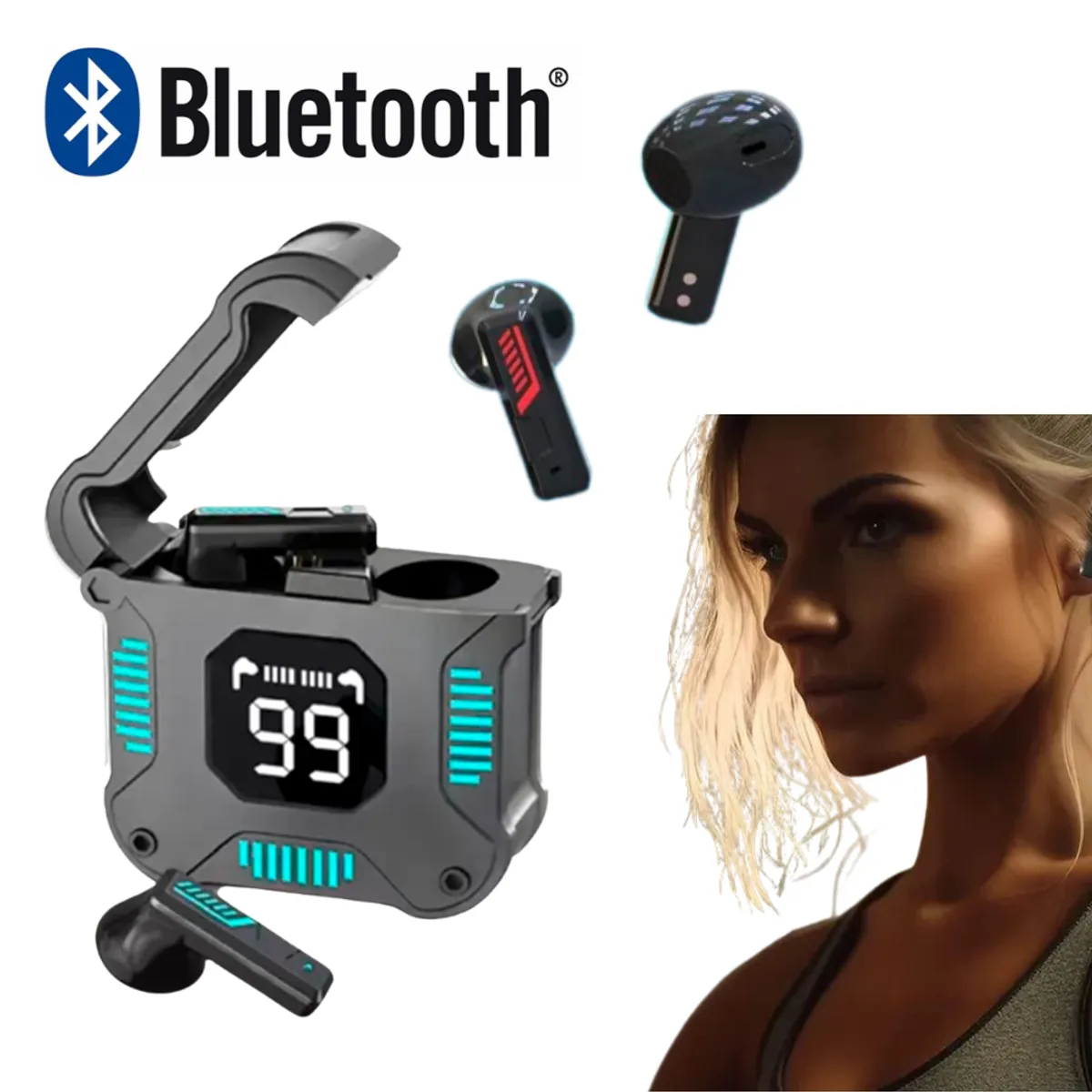 GENERICO - Audífonos Gamer Bluetooth 5.3 M59 In ear Con MIcrofono para Llamadas