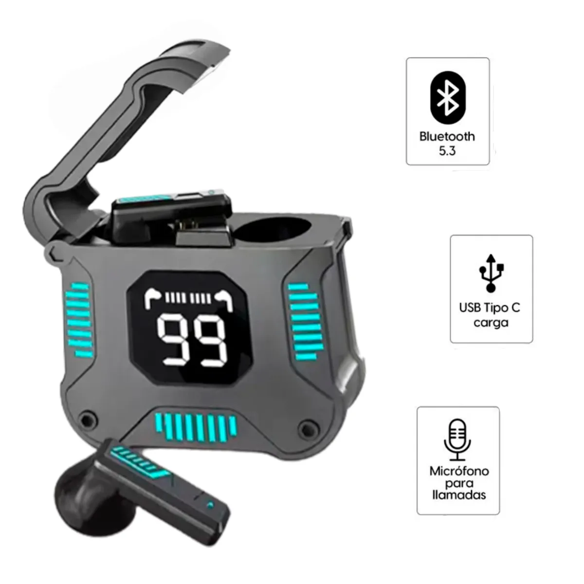 GENERICO - Audífonos Gamer Bluetooth 5.3 M59 In ear Con MIcrofono para Llamadas