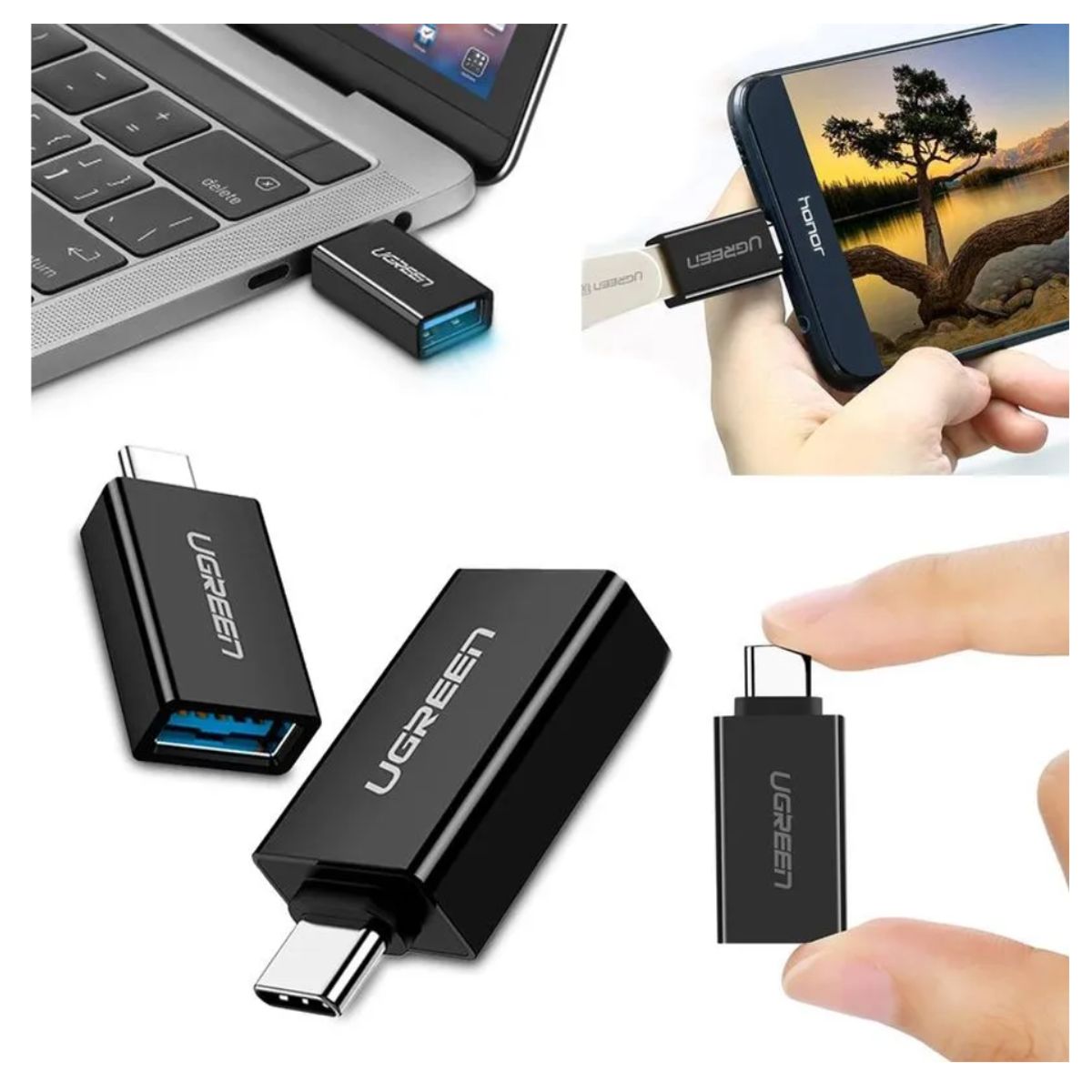 UGREEN - Adaptador OTG UGREEN Type C macho a USB hembra 5Gbps US173 20808