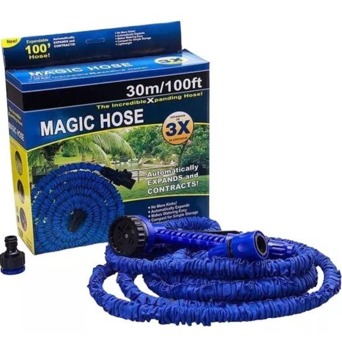 GENERICO - Manguera Multiusos Expandible con Accesorios hasta 30 Metros