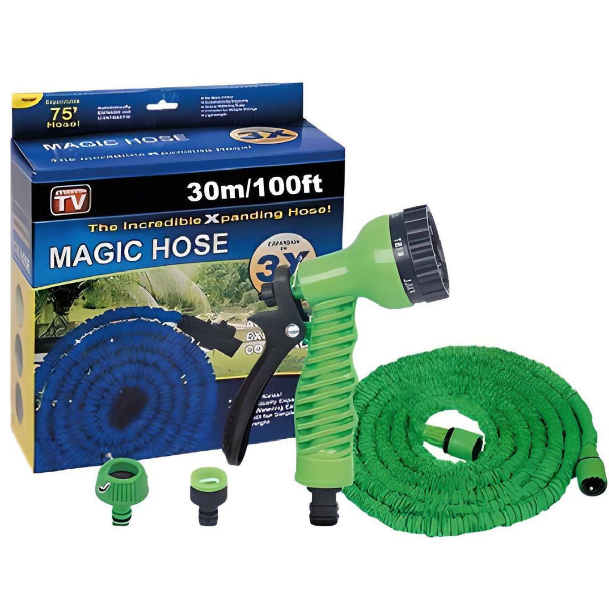 GENERICO - Manguera Multiusos Expandible con Accesorios hasta 30 Metros