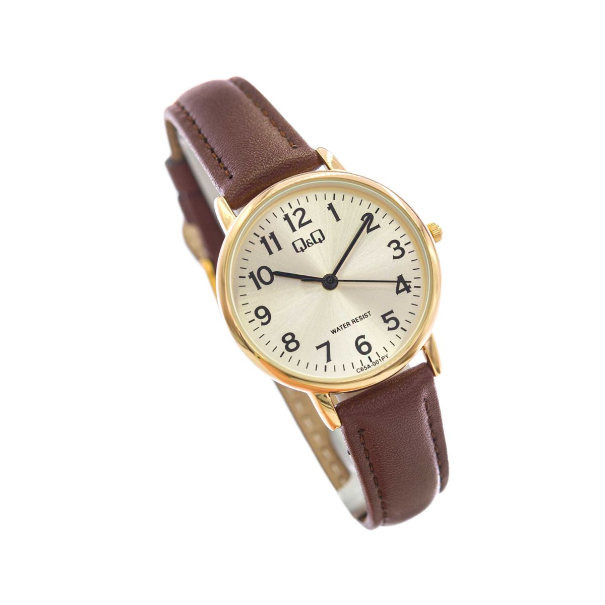 QYQ - Reloj de Cuero Marrón Para Mujer Original Q&Q