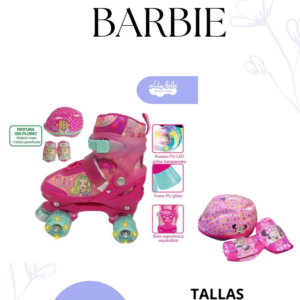 OKA - PATIN 4 RUEDAS BARBIE HIPOINT M