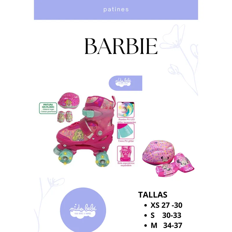OKA - PATIN 4 RUEDAS BARBIE HIPOINT S