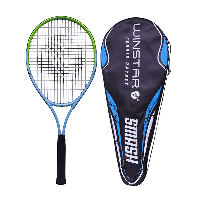 WINSTAR - RAQUETA P/ TENIS ALUMINIO 27" SMASH EMPUÑADURA 4 3/8 CELESTE