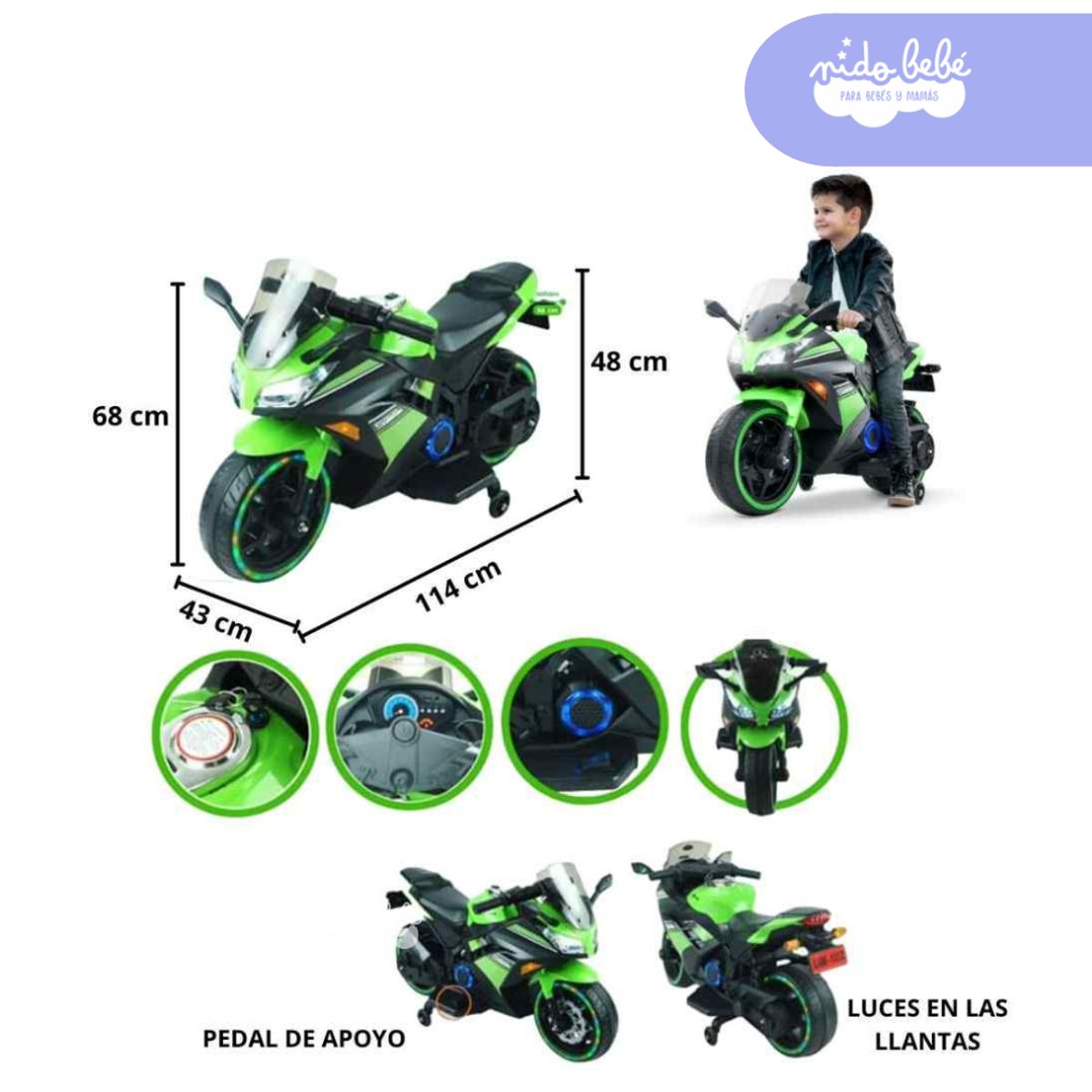 GENERICO - MOTO NINJA ROSA NEGRO