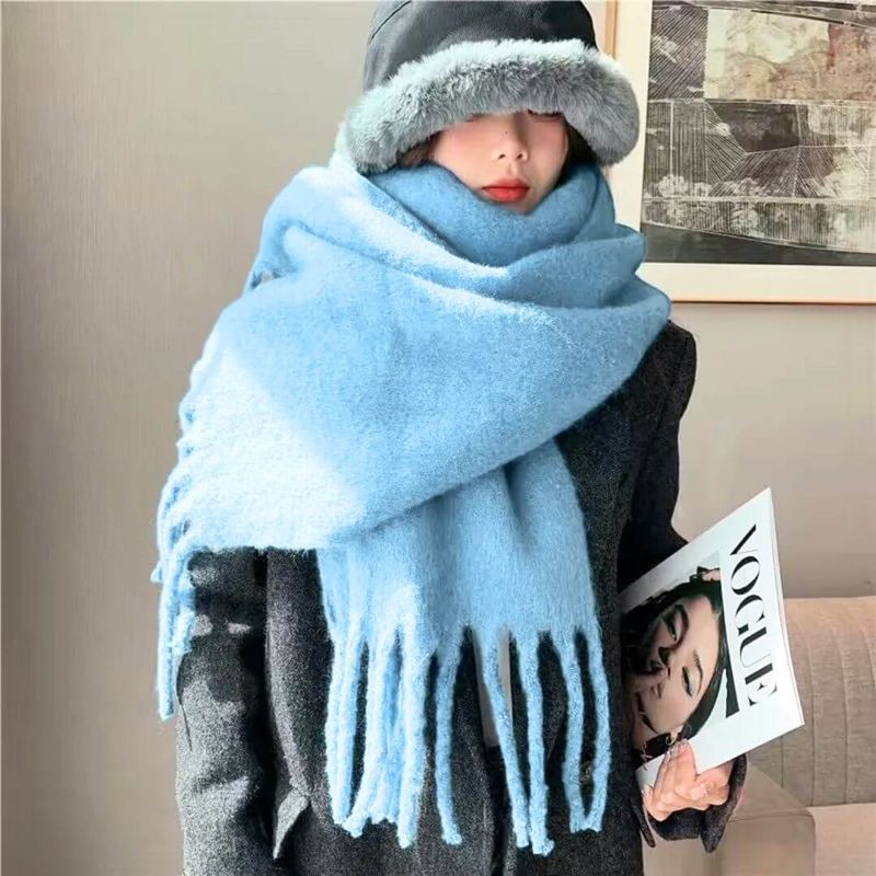 GENERICO - Maxibufandas Chunky Crema Cashmere Maxi Bufandas - Miden 200x40 cms