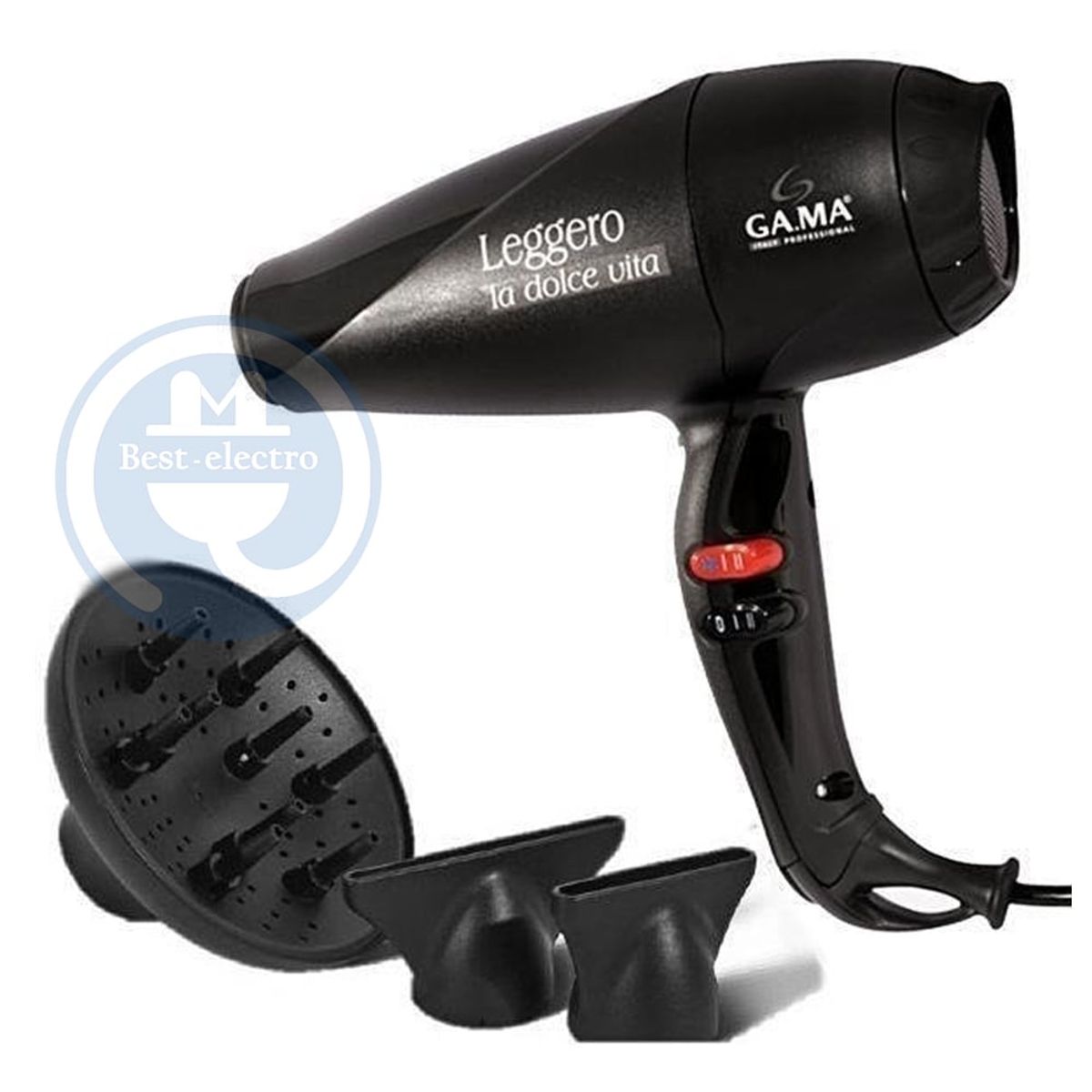 GAMA - Secador Gama Leggero Black Ion BECHD000000849 de 2400 Watts