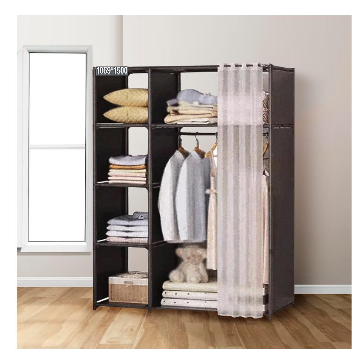 GRETAIL - Perchero Colgador Organizador Estante Ropa WJY09B Negro