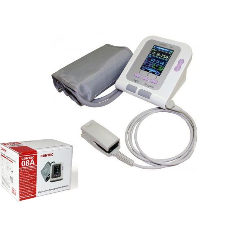 GENERICO - Tensiometro Digital Brazo C Sensor Spo2 Contec 08A