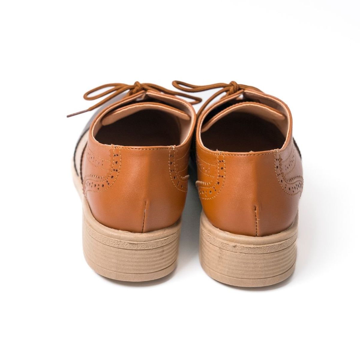 KAWKI - ZAPATOS OXFORD DIVERSION MARRÓN-BEIGE-CAMEL -PLANTA DELGADA