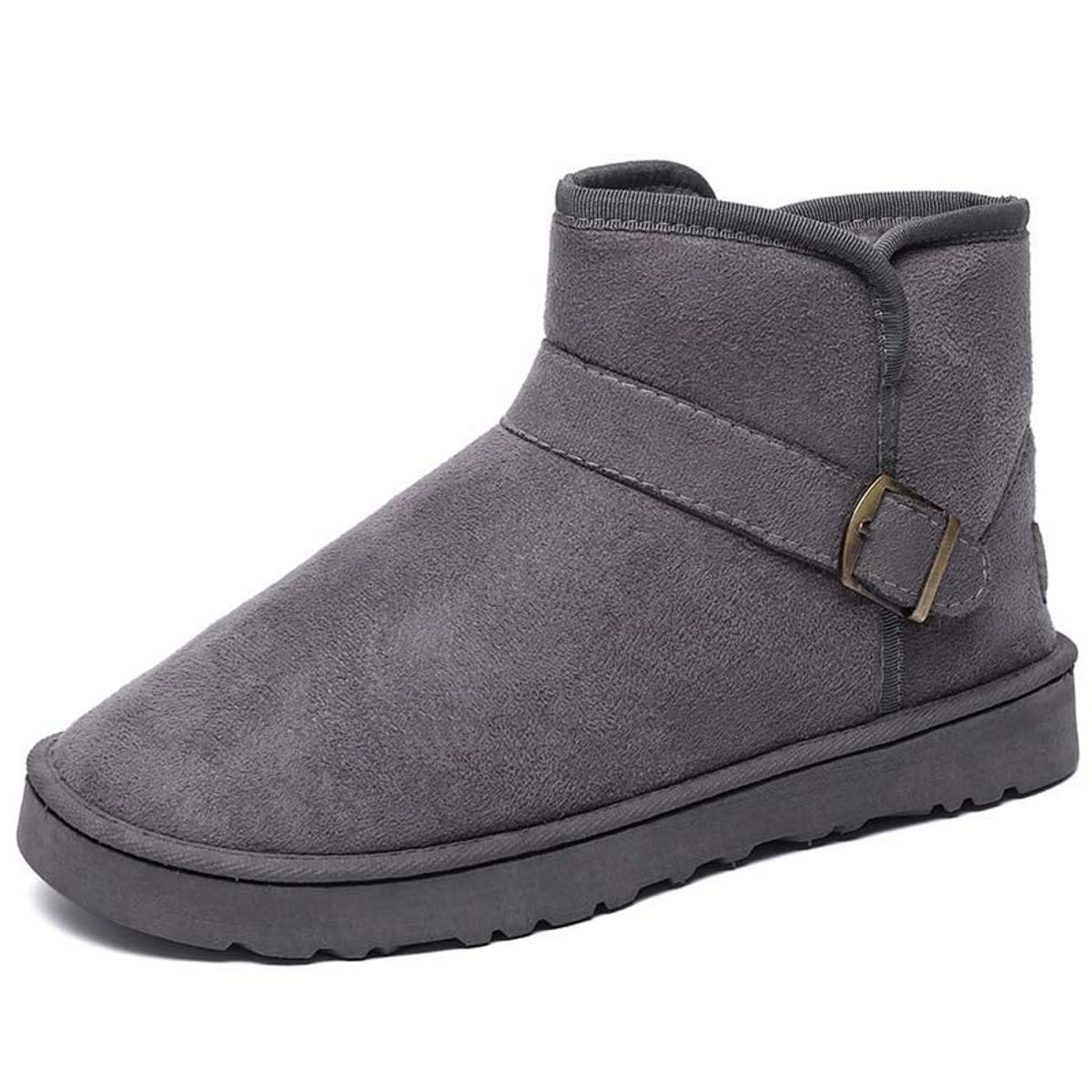 SHANDIAN - Botas mujer con chiporro Invierno Negro