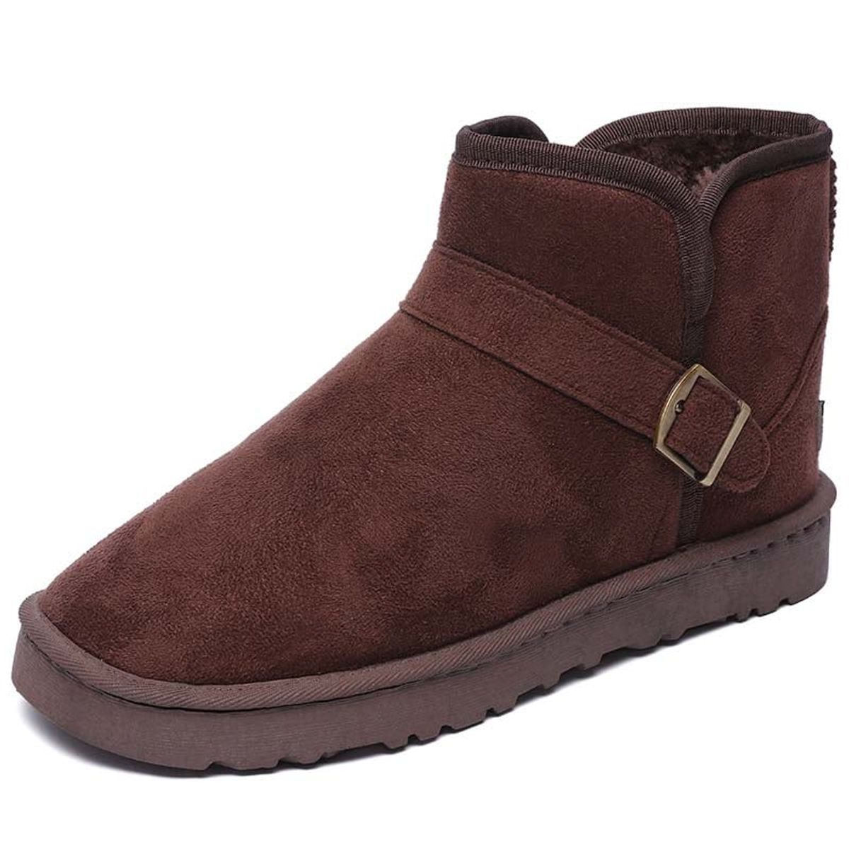 SHANDIAN - Botas mujer con chiporro Invierno Negro