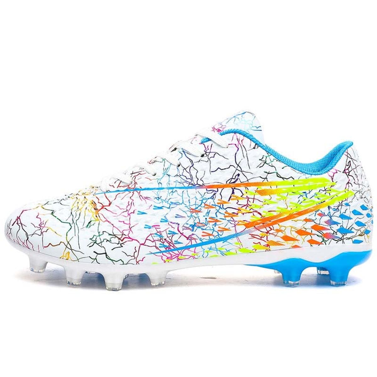 SHANDIAN - Zapatillas de Fútbol Hombre FG zapatos hombre Blanco