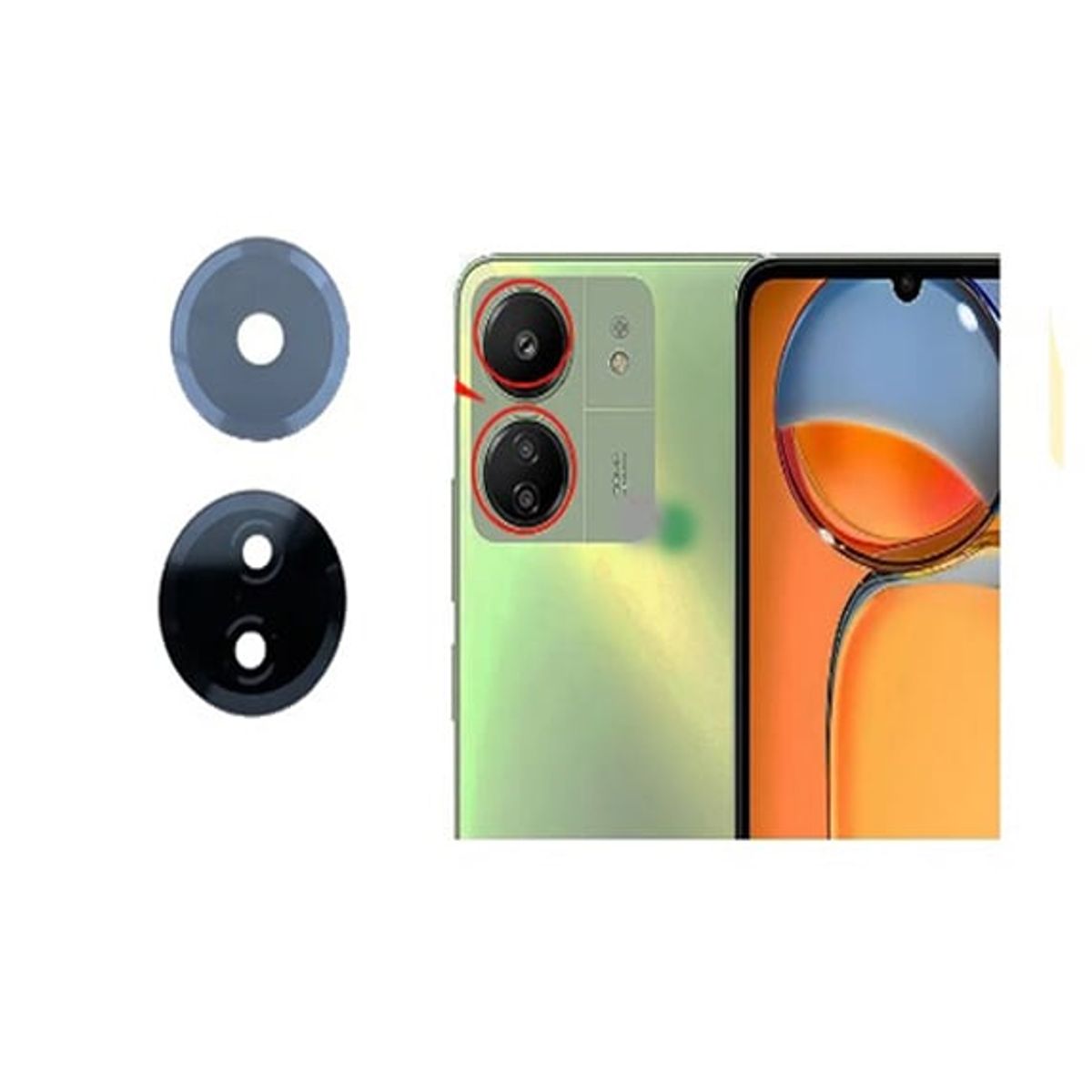 GENERICO - Repuesto lente Vidrio de cámara Xiaomi Redmi 13C 4G