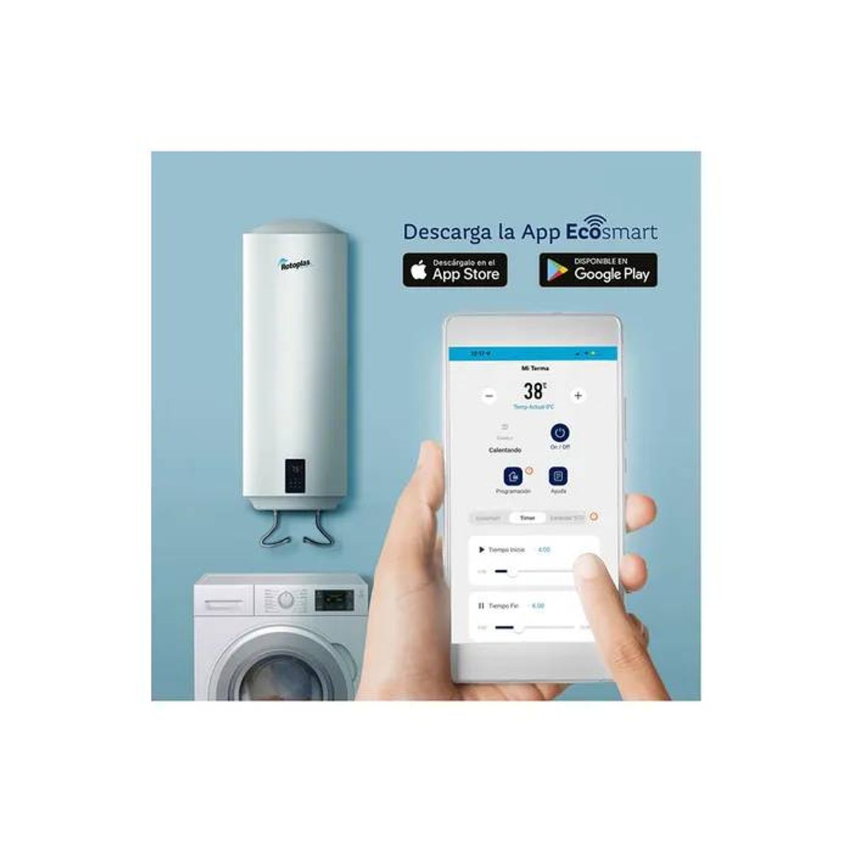 ROTOPLAS - Terma de acumulación Rotoplas Ecosmart Wifi 100l