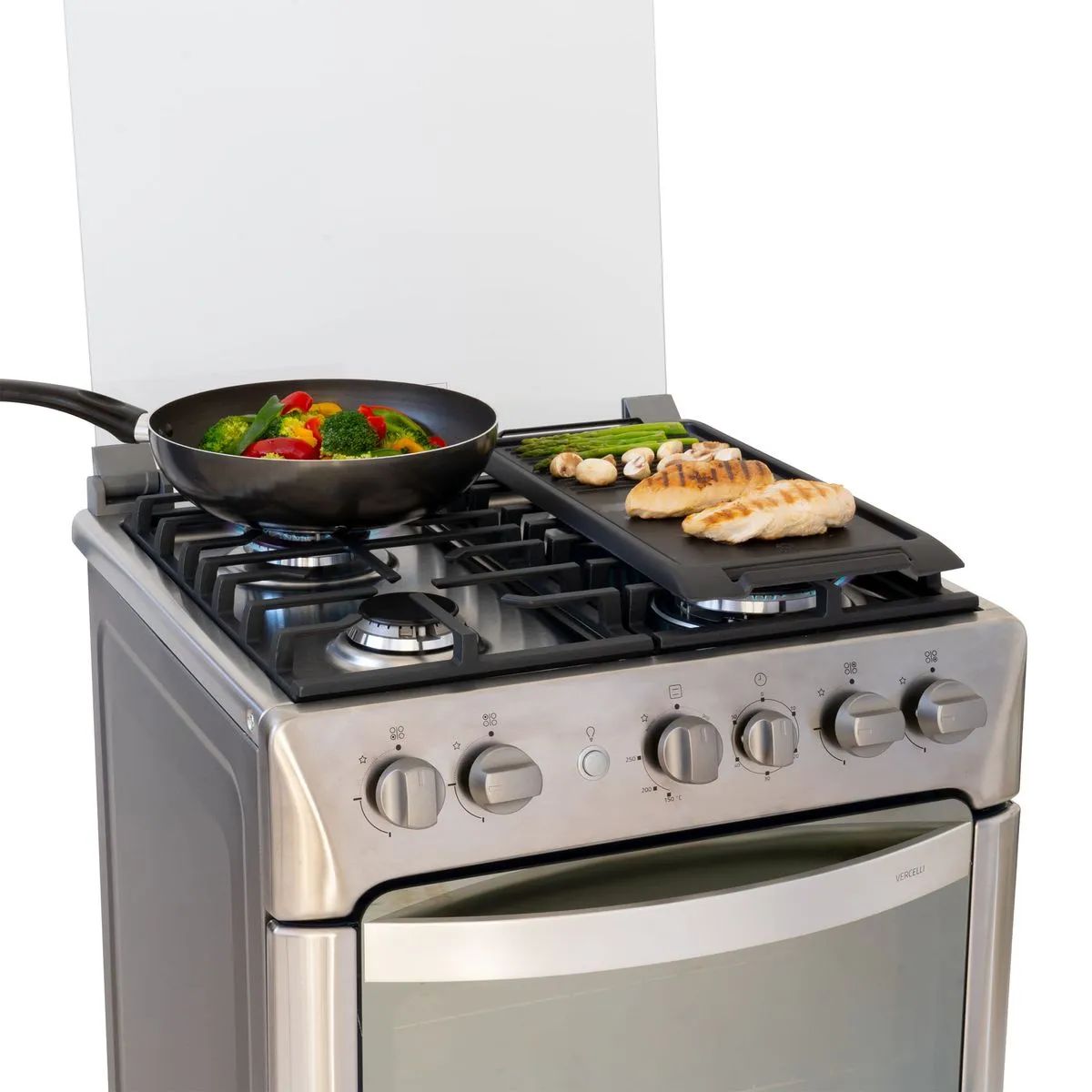 INDURAMA - Cocina a Gas INDURAMA 4 Quemadores Vercelli Zafiro Croma