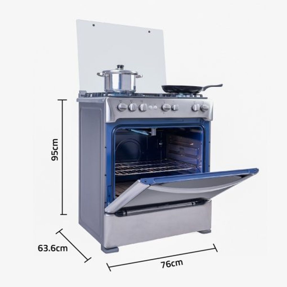 INDURAMA - Cocina Indurama a Gas 5 Hornillas FIRENZE ZAFIRO Croma