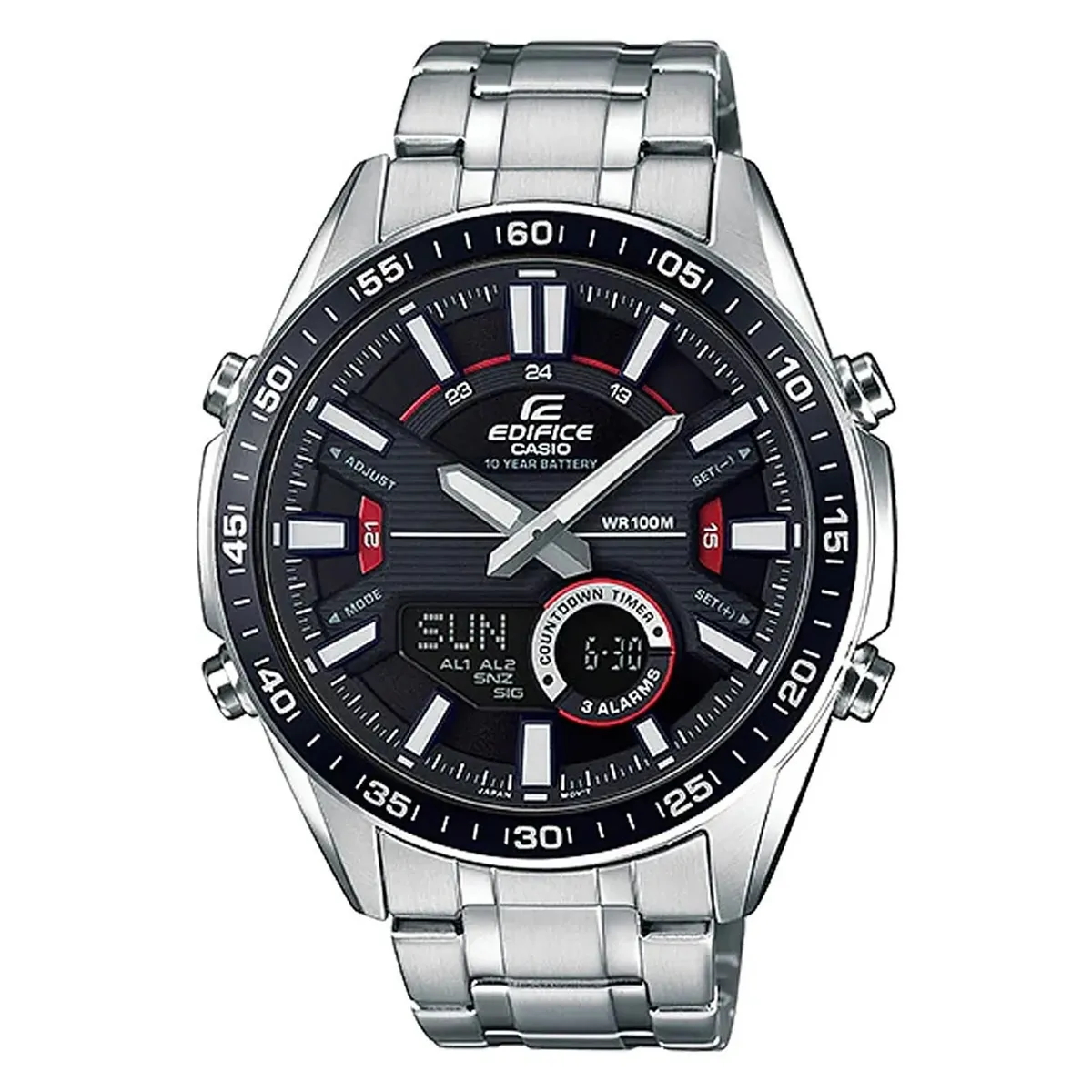 EDIFICE - Reloj Casio Edifice Acero Plata EFV-C100D-1AV EDF-14_.