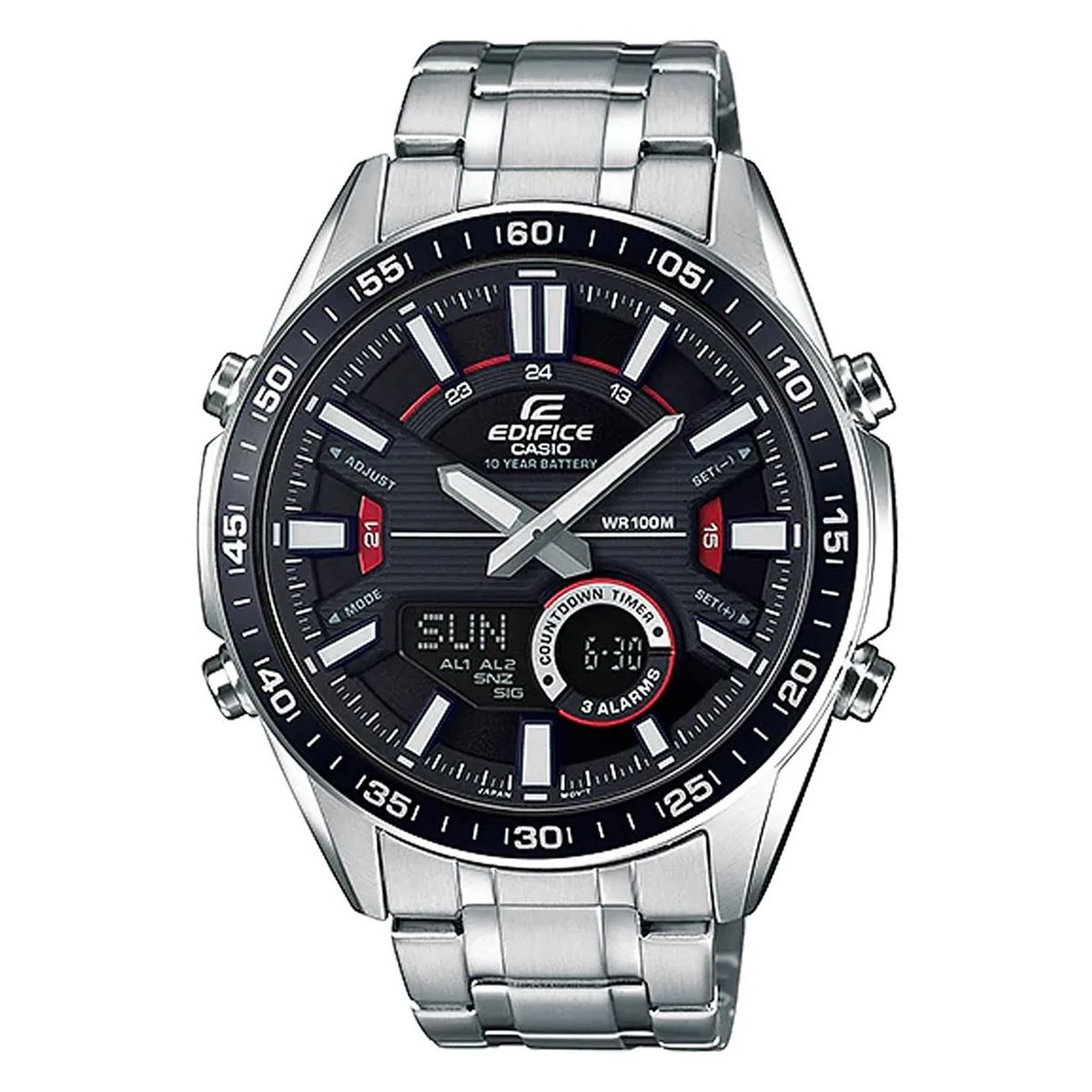 EDIFICE - Reloj Casio Edifice Acero Plata EFV-C100D-1AV EDF-14_.
