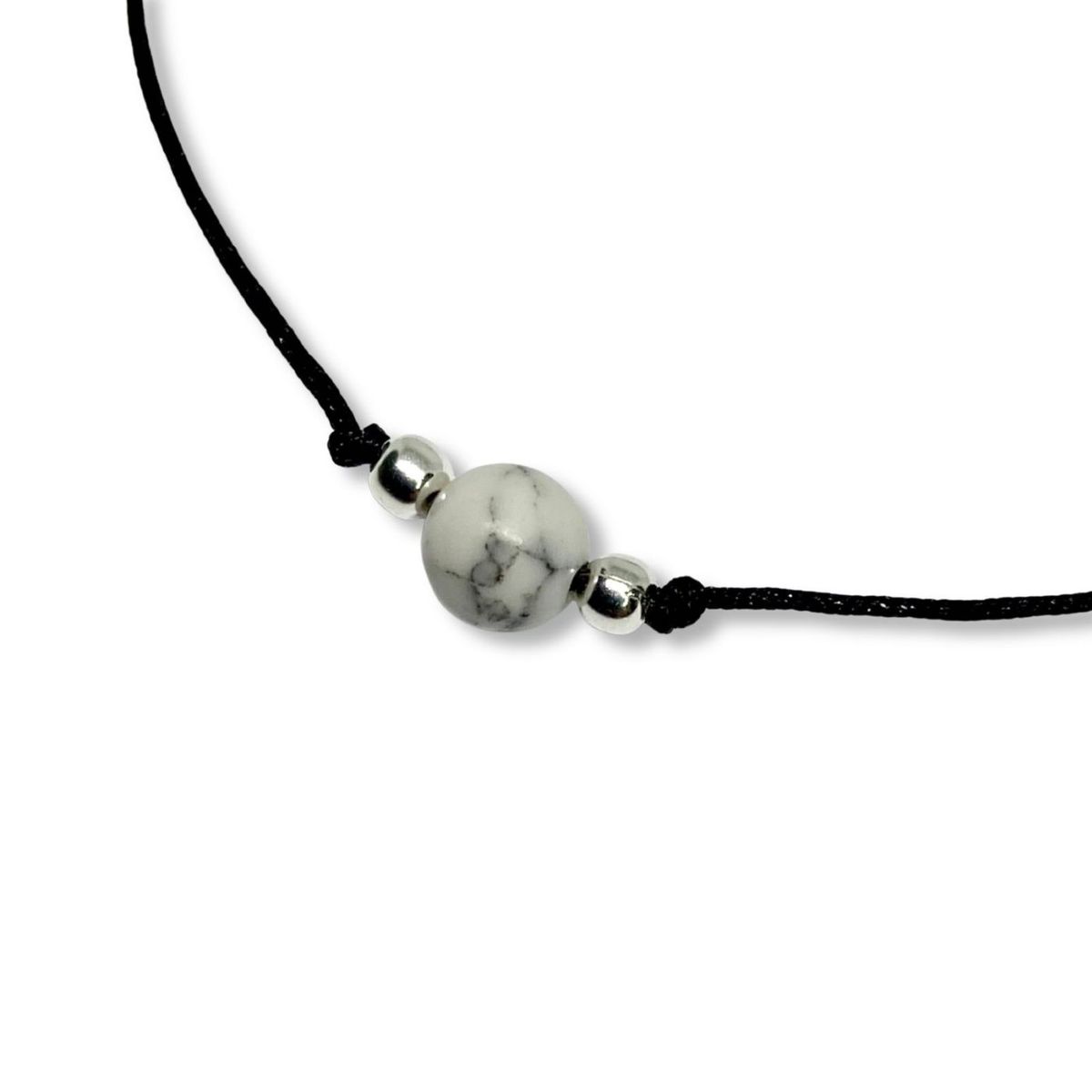 ESPIRAL ROJO - Pulsera Howlita Blanca - Calma la Mente y Concilia el Sueño