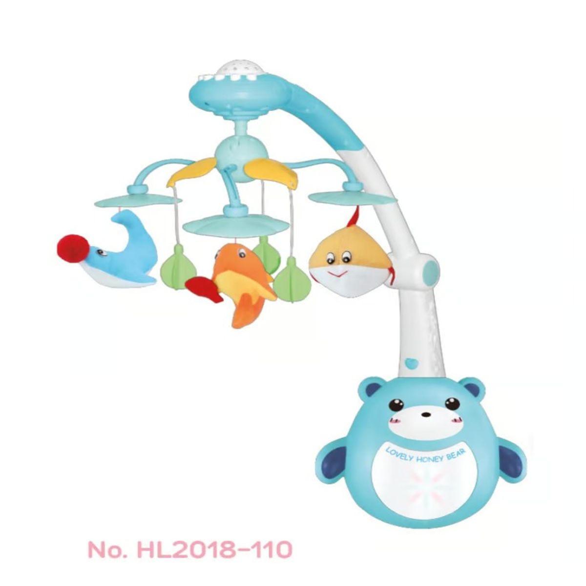 GENERICO - Móvil con Control Remoto Color Azul de Peces