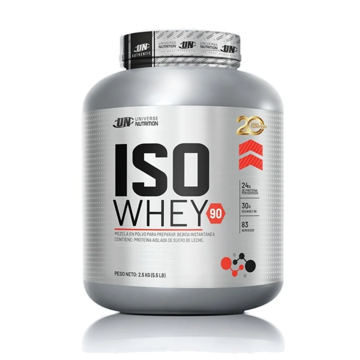 UNIVERSE NUTRITION - ISO WHEY 90 COOKIES AND CREAM - 2.5 kg Proteína - 83 servicios