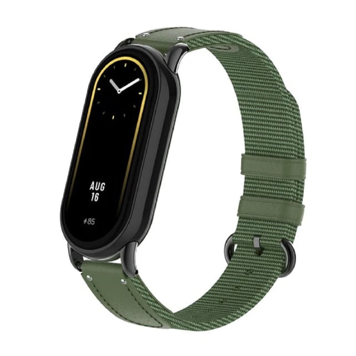 GENERICO - Correa de nylon trenzado para MI BAND 8 Verde oscuro