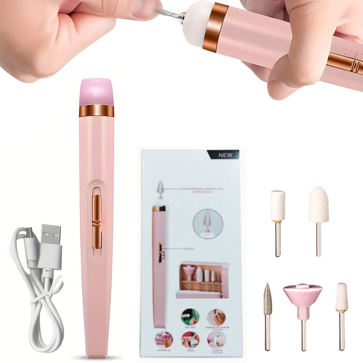 OEM - Pulidor Portátil Recargable para Uñas