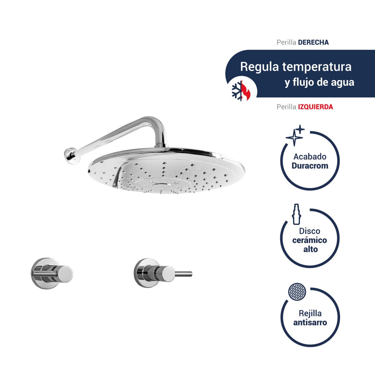 VAINSA - Mezcladora para ducha lever con salida ducha boton hecho en bronce Vainsa