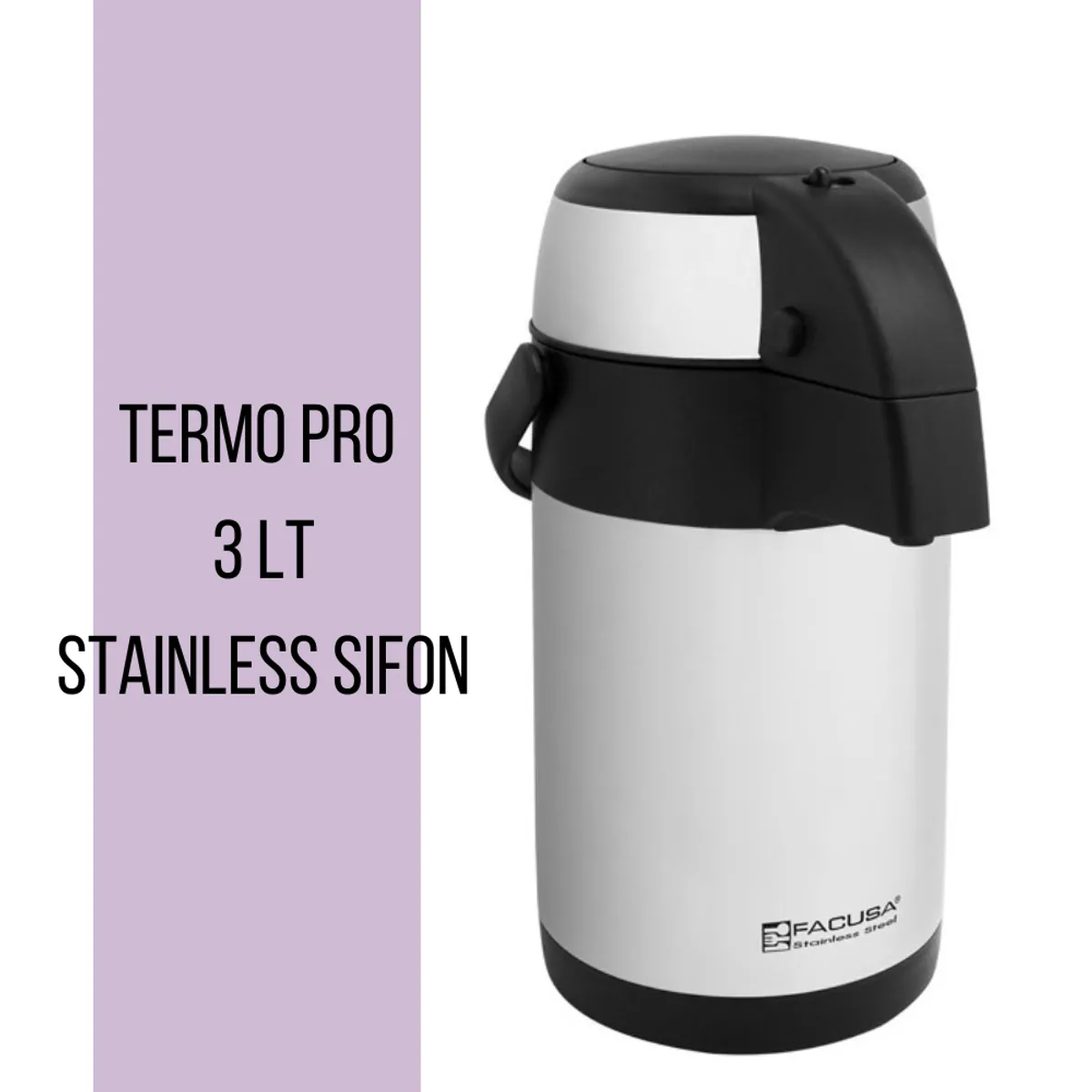 FACUSA - Termo Facusa de Acero Inoxidable 3 Lt -  STAINLESS SIFON